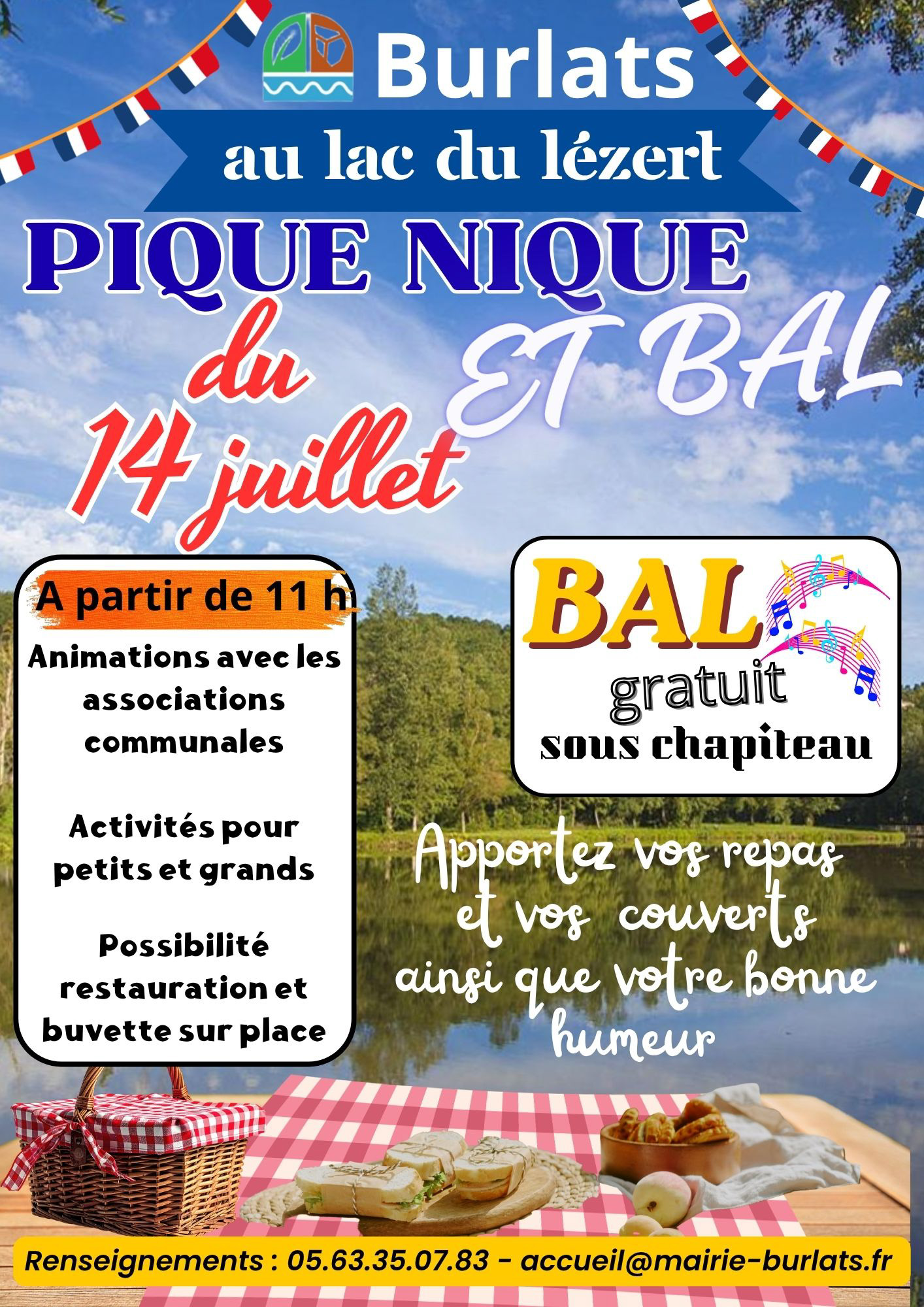 pique nique et bal au Lac du Lézert