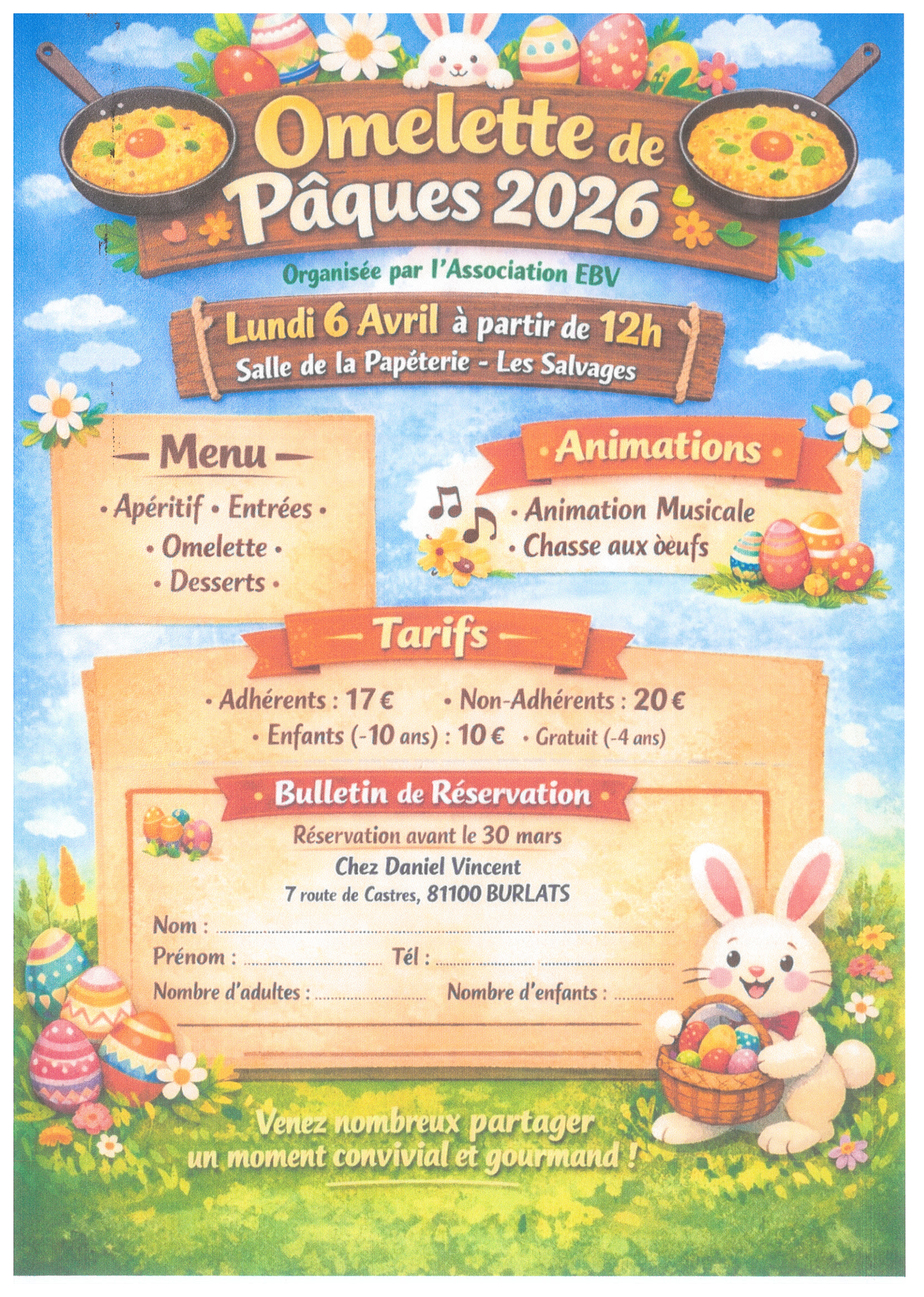 omelette pâques EBV