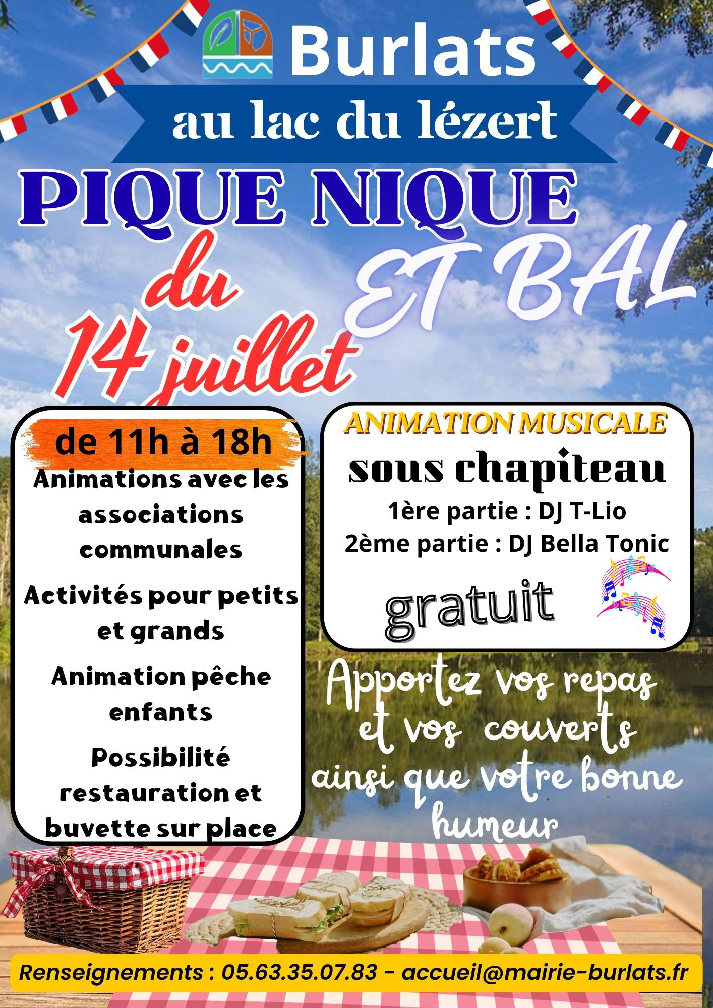pique nique et bal au Lac du Lézert